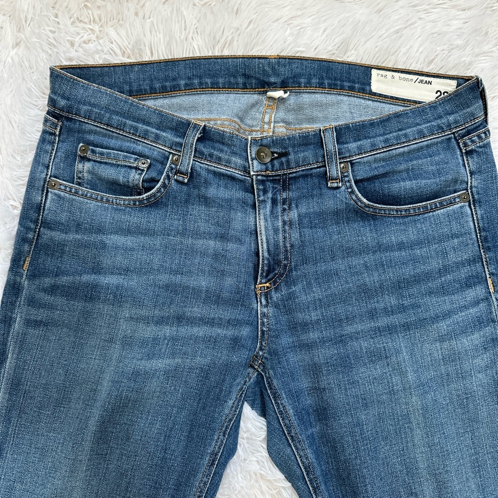 Low-rise Rag & Bone Straight Leg Medium Blue Jeans